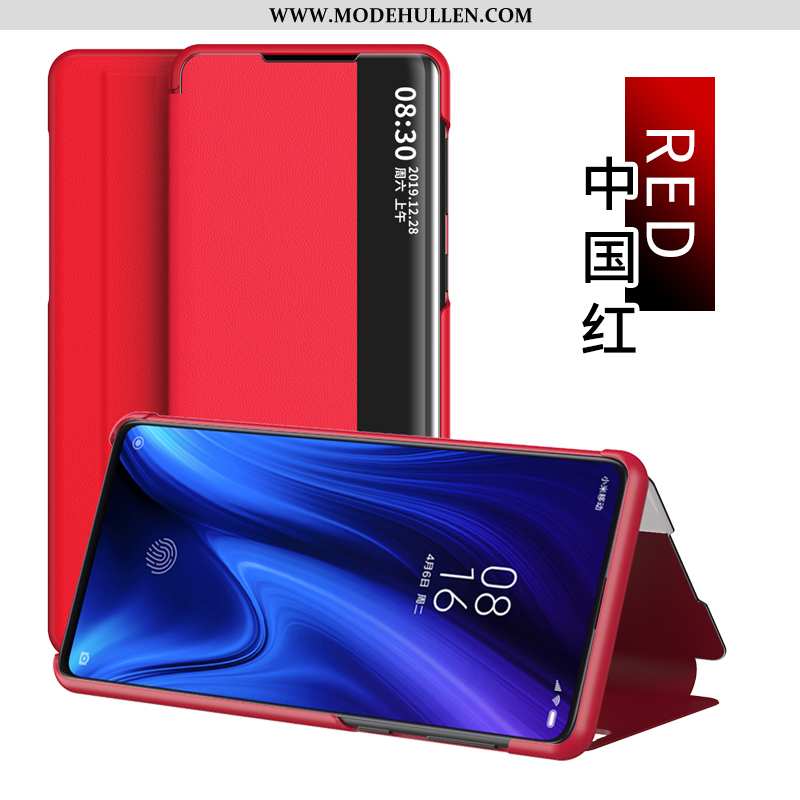 Hülle Xiaomi Mi 9t Schutz Lederhülle Rot Alles Inklusive Anti-sturz Folio Schwarz