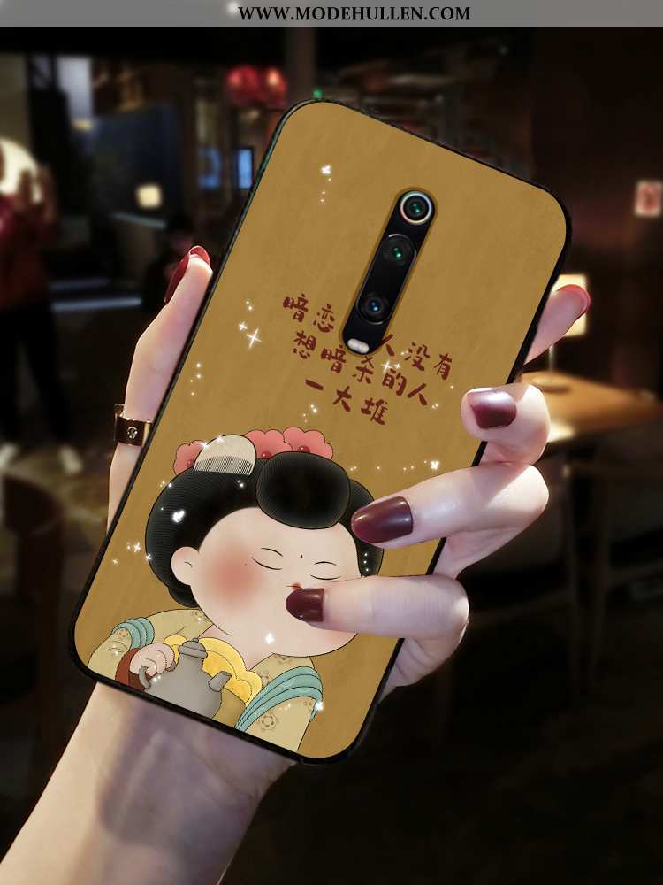 Hülle Xiaomi Mi 9t Weiche Silikon Rot Nubuck Persönlichkeit Case Braun