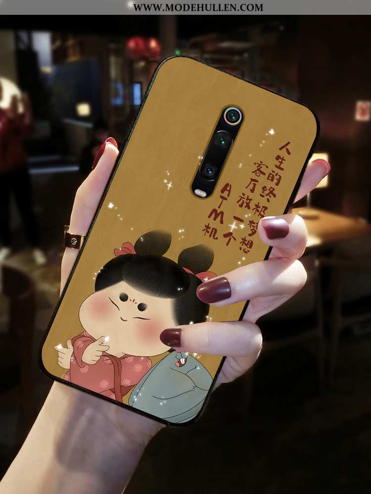 Hülle Xiaomi Mi 9t Weiche Silikon Rot Nubuck Persönlichkeit Case Braun
