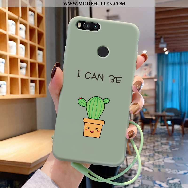 Hülle Xiaomi Mi A1 Persönlichkeit Kreativ Grün Alles Inklusive Weiche Silikon Liebhaber Rosa