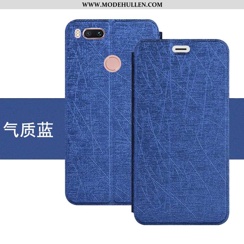 Hülle Xiaomi Mi A1 Persönlichkeit Trend Schutz Blau Case Lederhülle Halterung