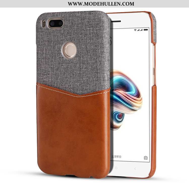 Hülle Xiaomi Mi A1 Schutz Karte Case Handy Mini Rot Braun