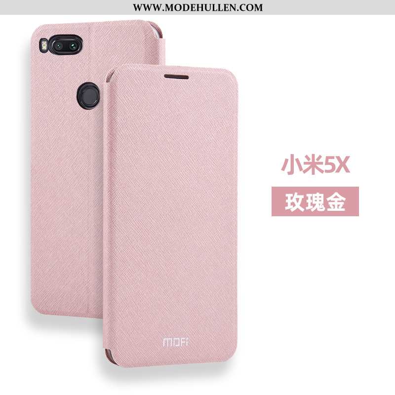 Hülle Xiaomi Mi A1 Schutz Lederhülle Handy Alles Inklusive Hintere Abdeckung Mini Rosa