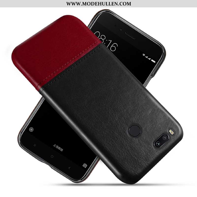 Hülle Xiaomi Mi A1 Schutz Retro Qualität Business Handy Schwer Rote