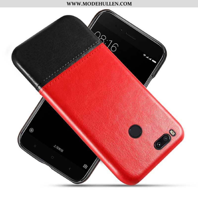 Hülle Xiaomi Mi A1 Schutz Retro Qualität Business Handy Schwer Rote