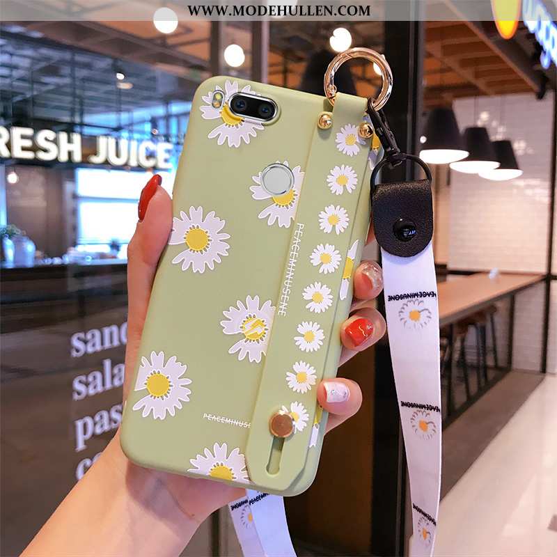 Hülle Xiaomi Mi A1 Silikon Schutz Hängende Verzierungen Chrysanthemes Kreativ Handy Grün