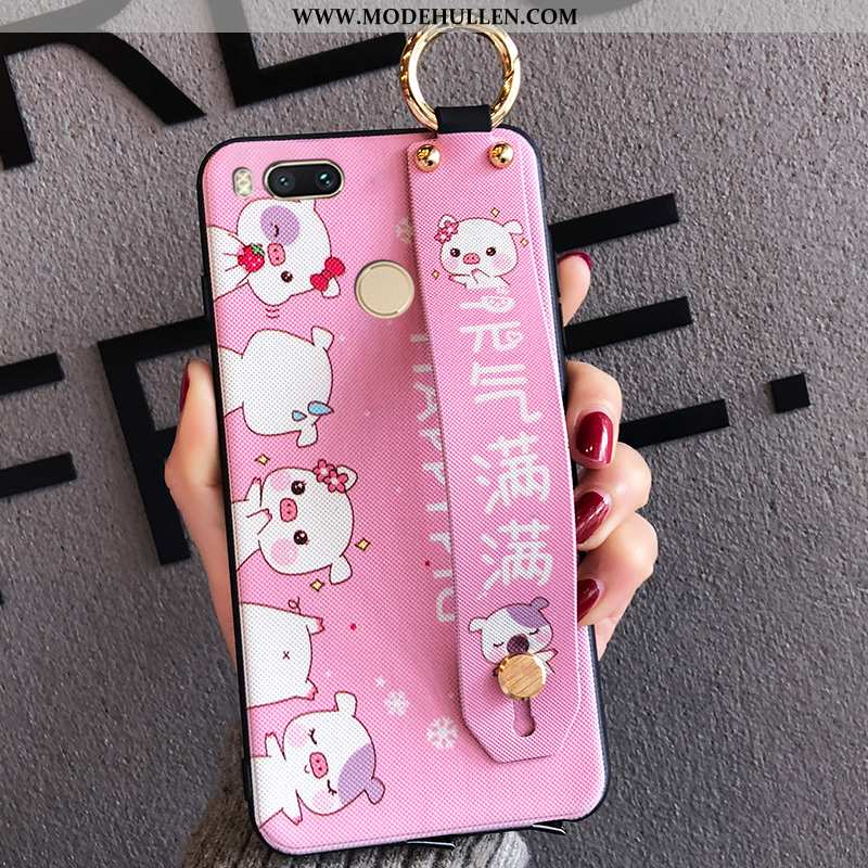 Hülle Xiaomi Mi A1 Silikon Schutz Nubuck Handy Case Weiche Kreativ Rosa