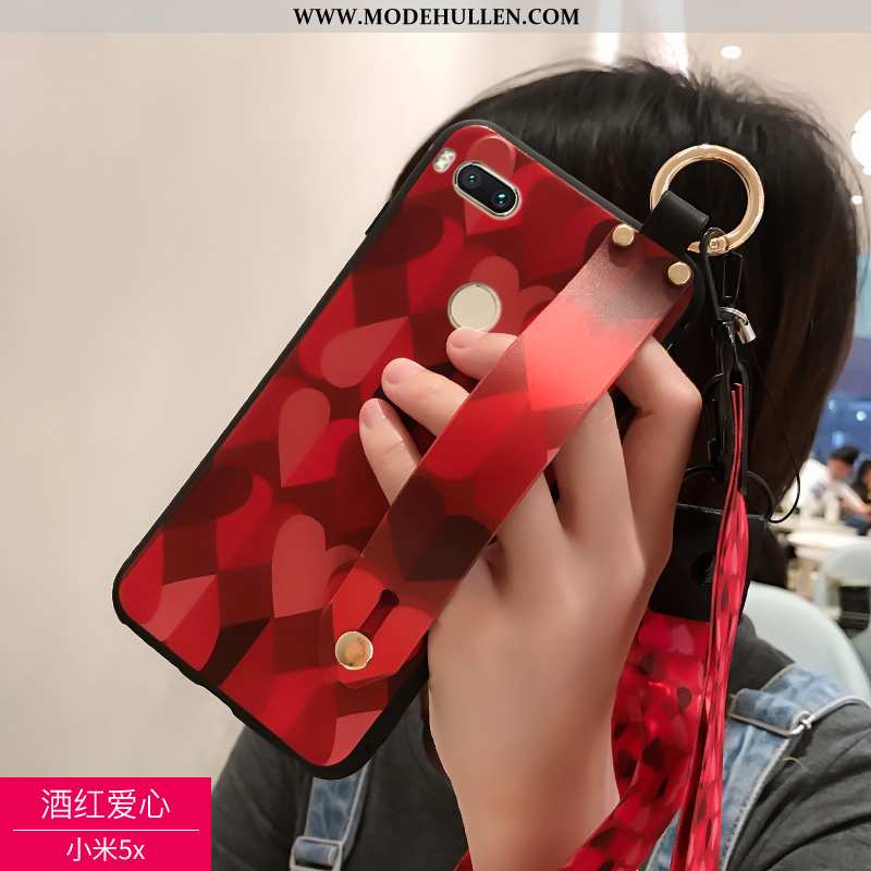 Hülle Xiaomi Mi A1 Weiche Silikon Mini Handy Rot Einfach Liebhaber Schwarz