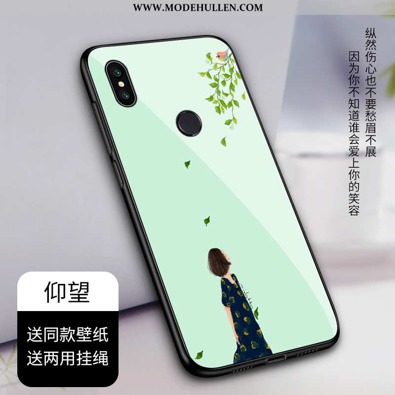 Hülle Xiaomi Mi A2 Glas Mode Frisch Trend Anti-sturz Case Weiße