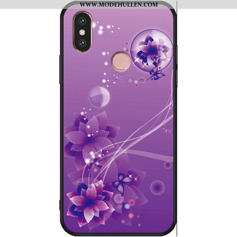 Hülle Xiaomi Mi A2 Kreativ Karikatur Weiche Case Mini Lila