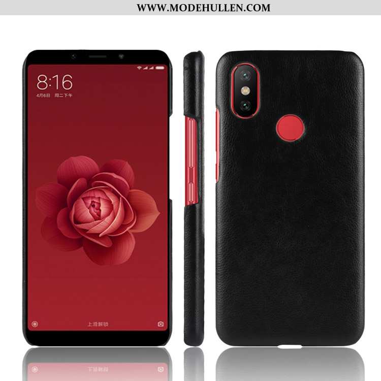 Hülle Xiaomi Mi A2 Leder Muster Case Anti-sturz Litchi Rote