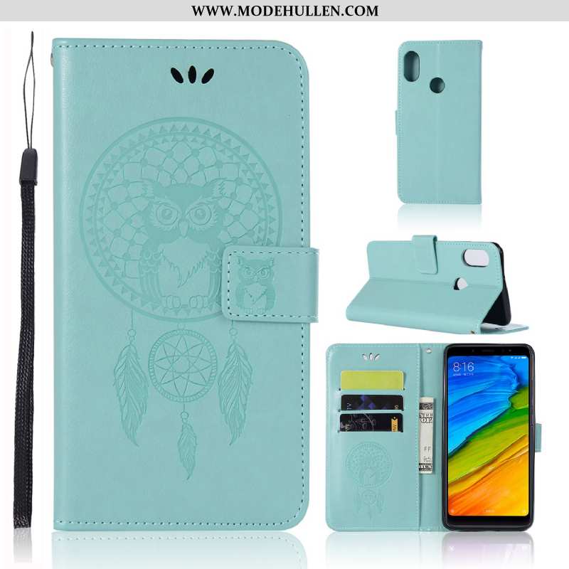 Hülle Xiaomi Mi A2 Lederhülle Schutz Folio Anti-sturz Grün Mini Case