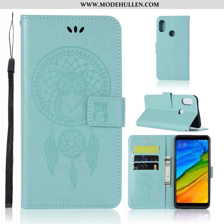 Hülle Xiaomi Mi A2 Lite Lederhülle Weiche Anti-sturz Mini Case Handy Grün