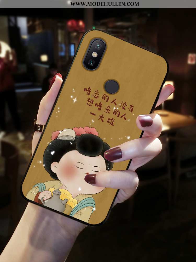 Hülle Xiaomi Mi A2 Lite Persönlichkeit Kreativ Gelb Anti-sturz Trend Dünne Karikatur Gelbe