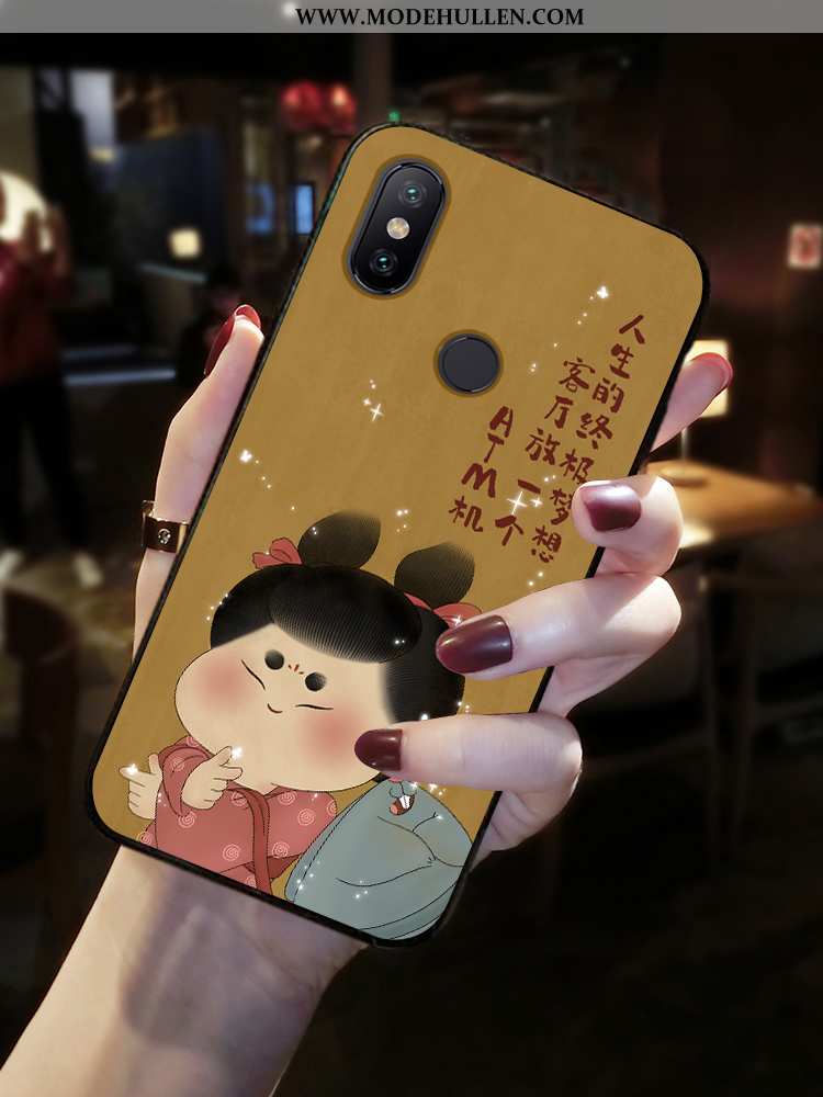 Hülle Xiaomi Mi A2 Lite Persönlichkeit Kreativ Gelb Anti-sturz Trend Dünne Karikatur Gelbe