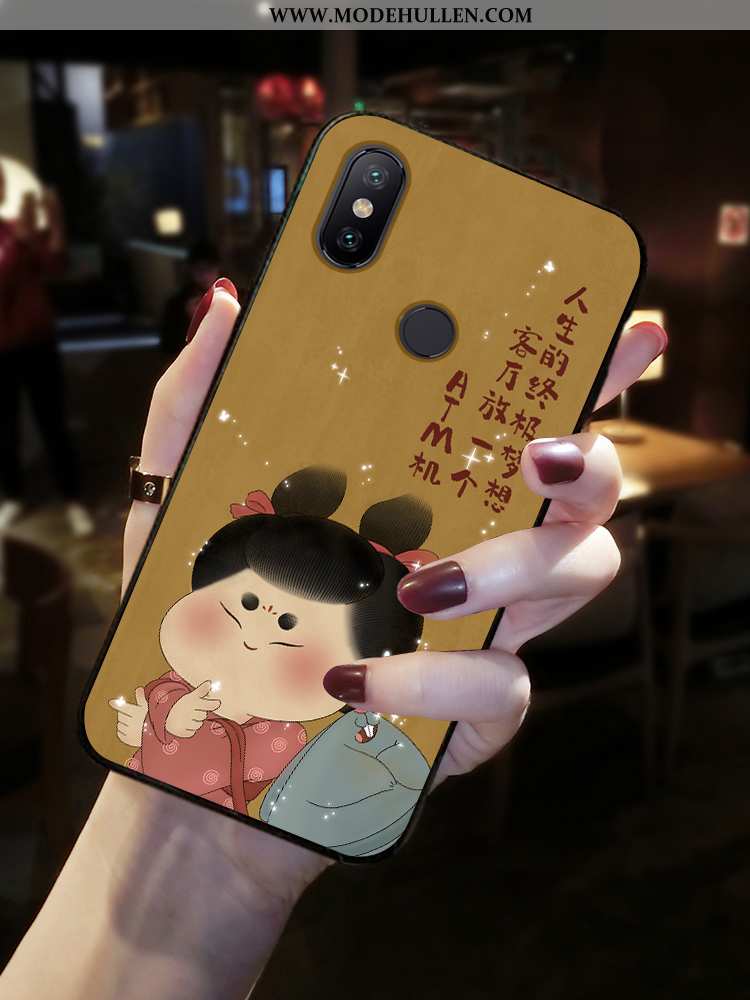 Hülle Xiaomi Mi A2 Lite Persönlichkeit Kreativ Gelb Anti-sturz Trend Dünne Karikatur Gelbe