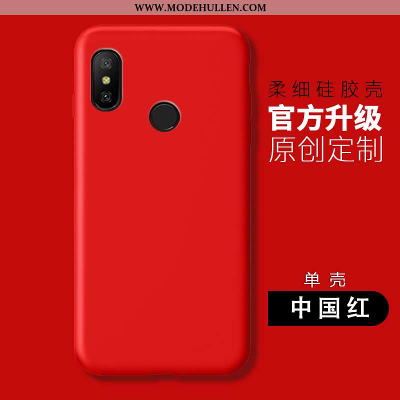 Hülle Xiaomi Mi A2 Lite Schutz Weiche Handy Case Einfassung Rot Rosa