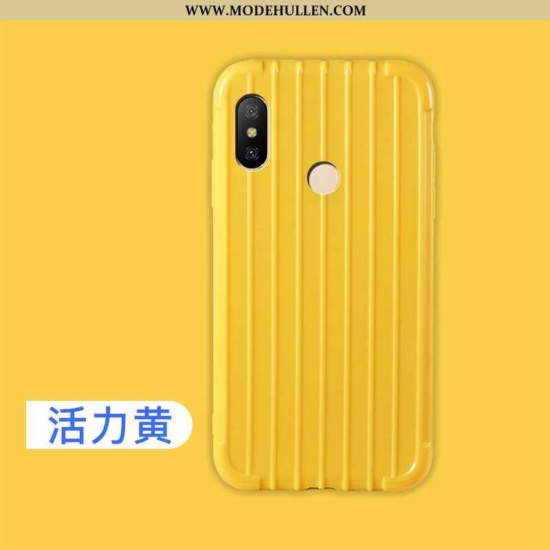 Hülle Xiaomi Mi A2 Lite Silikon Schutz Kühlung Case Rot Einfassung Einfach Blau