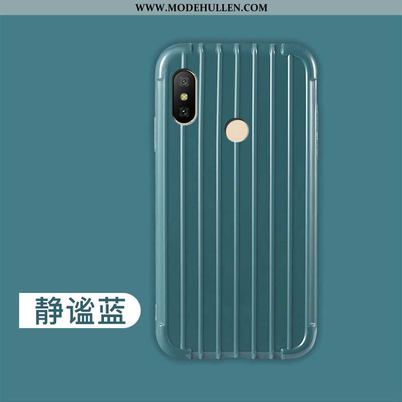 Hülle Xiaomi Mi A2 Lite Silikon Schutz Kühlung Case Rot Einfassung Einfach Blau