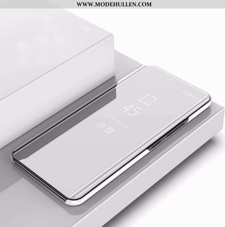 Hülle Xiaomi Mi A2 Lite Spiegel Rot Überzug Silber Handy Folio