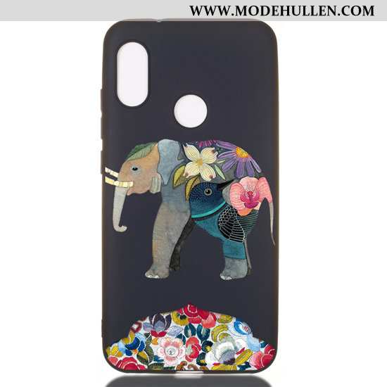 Hülle Xiaomi Mi A2 Lite Weiche Nubuck Anti-sturz Schwarz Rot Case Karikatur