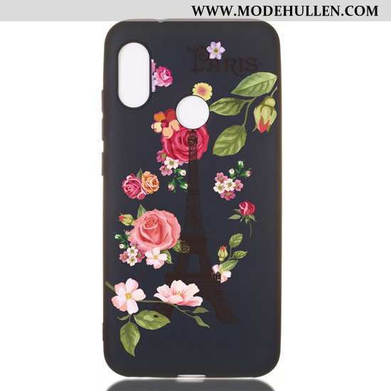 Hülle Xiaomi Mi A2 Lite Weiche Nubuck Anti-sturz Schwarz Rot Case Karikatur