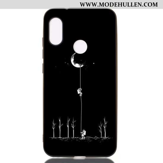 Hülle Xiaomi Mi A2 Lite Weiche Nubuck Anti-sturz Schwarz Rot Case Karikatur