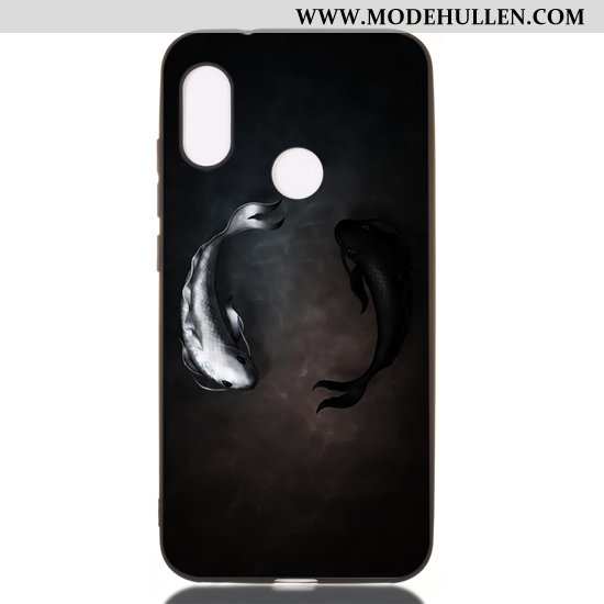 Hülle Xiaomi Mi A2 Lite Weiche Nubuck Anti-sturz Schwarz Rot Case Karikatur