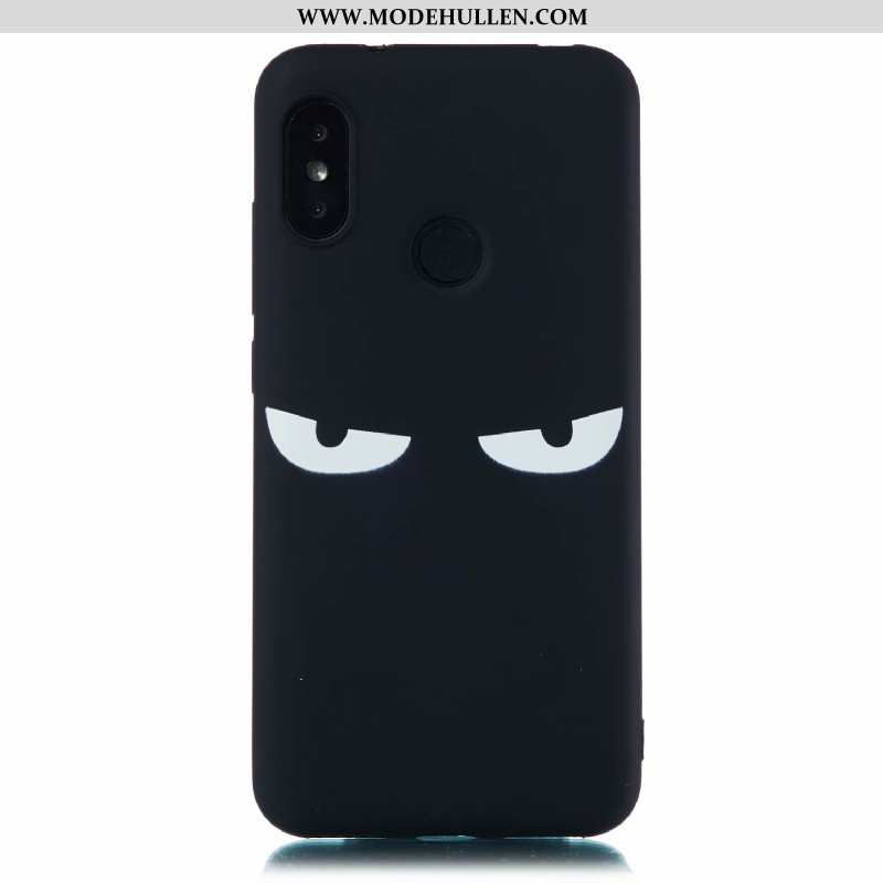 Hülle Xiaomi Mi A2 Lite Weiche Nubuck Anti-sturz Schwarz Rot Case Karikatur