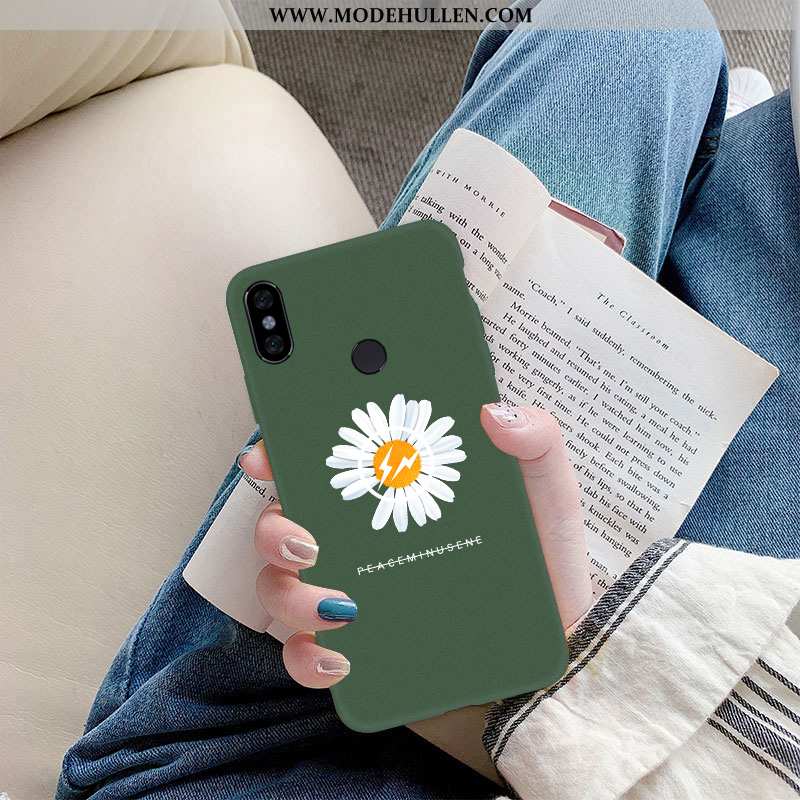 Hülle Xiaomi Mi A2 Lite Weiche Silikon Drache Chrysanthemes Mini Grün