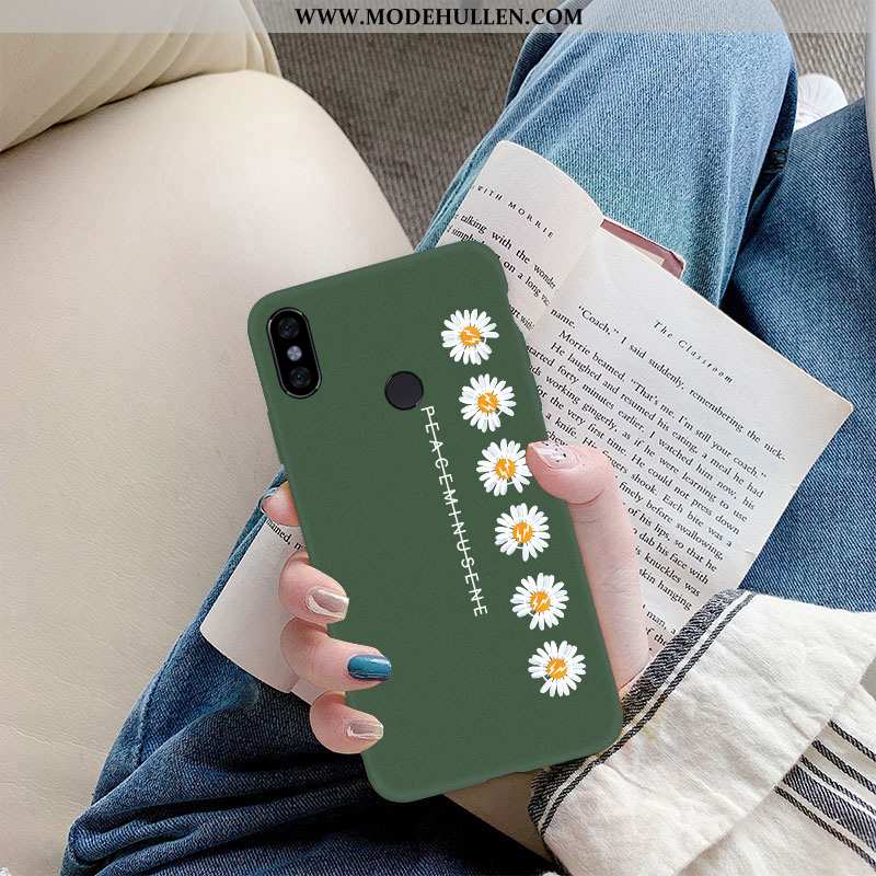 Hülle Xiaomi Mi A2 Lite Weiche Silikon Drache Chrysanthemes Mini Grün