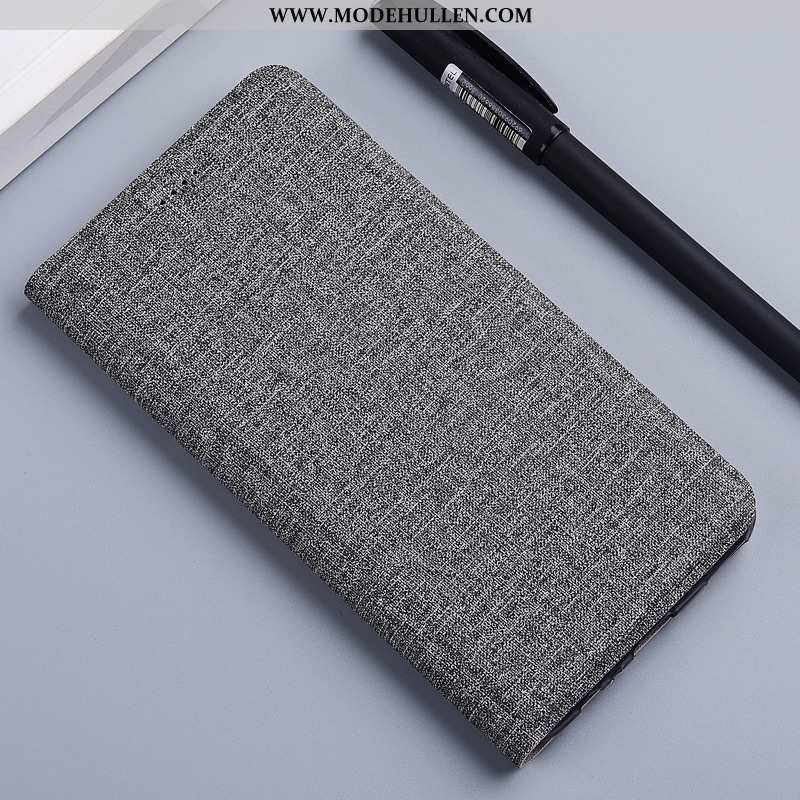 Hülle Xiaomi Mi A2 Schutz Baumwolle Und Leinen Mini Case Handy Muster Lederhülle Grau