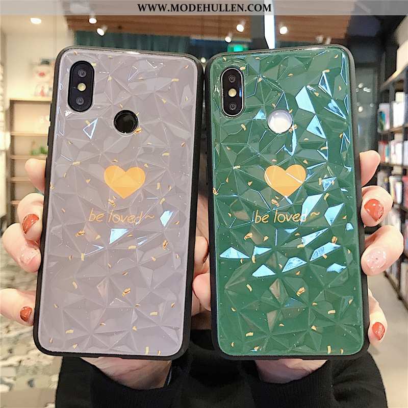 Hülle Xiaomi Mi A2 Schutz Persönlichkeit Trend Case Weiche Silikon Liebe Grün