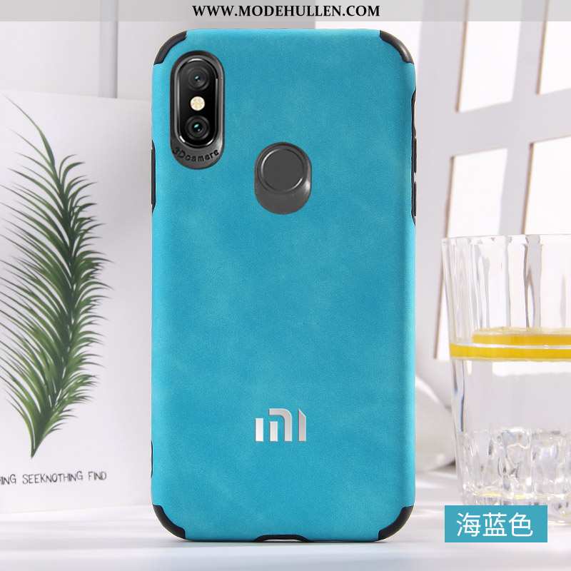 Hülle Xiaomi Mi A2 Silikon Schutz Neu Liebhaber Leder Fühlen Rote