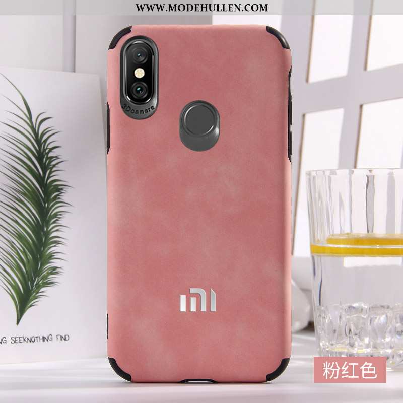 Hülle Xiaomi Mi A2 Silikon Schutz Neu Liebhaber Leder Fühlen Rote