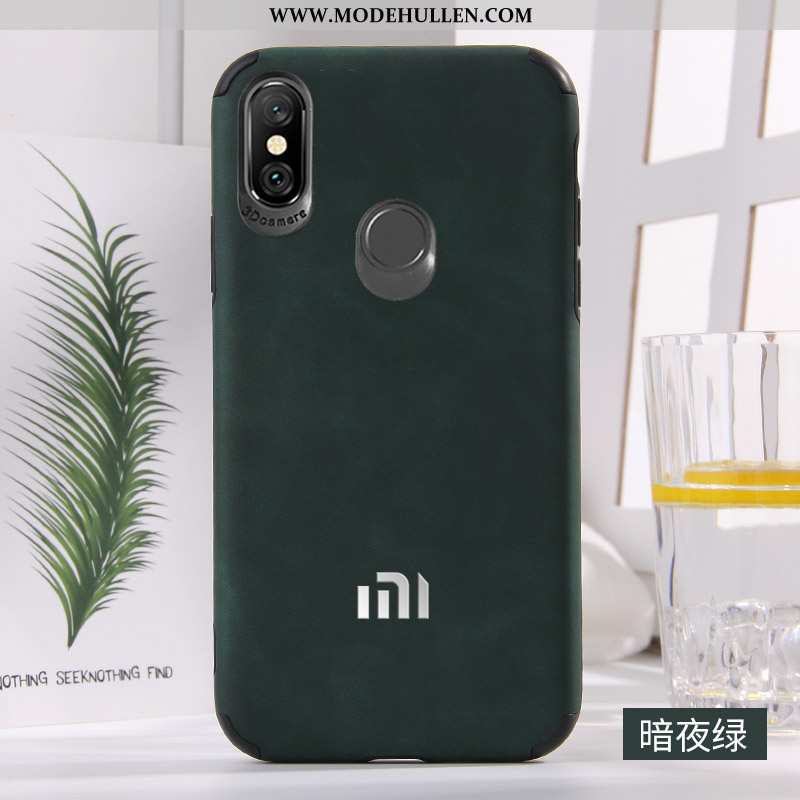 Hülle Xiaomi Mi A2 Silikon Schutz Neu Liebhaber Leder Fühlen Rote