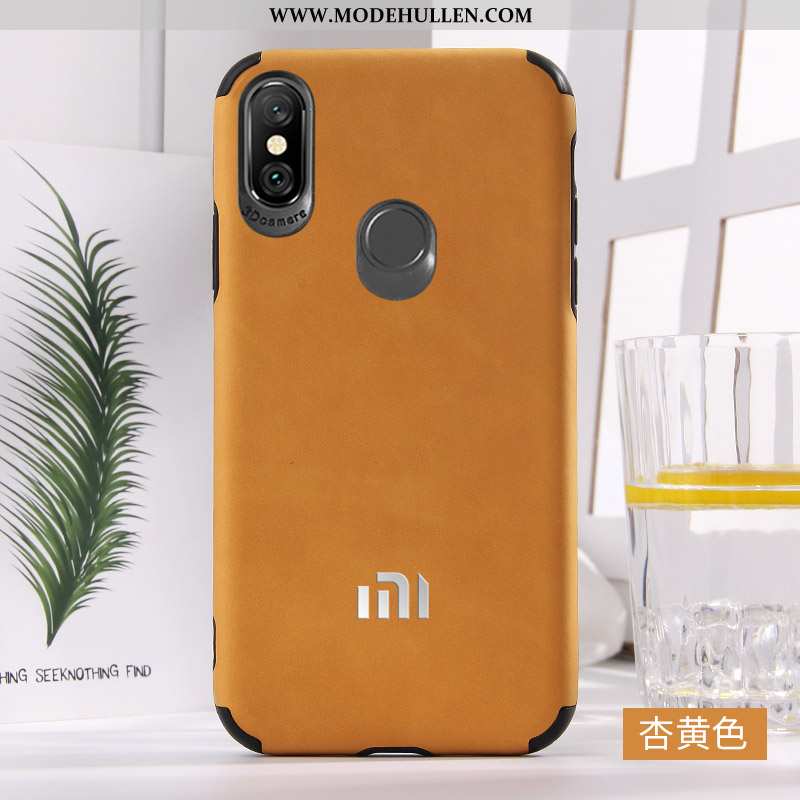 Hülle Xiaomi Mi A2 Silikon Schutz Neu Liebhaber Leder Fühlen Rote