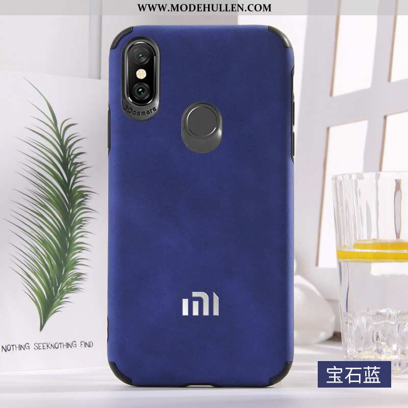 Hülle Xiaomi Mi A2 Silikon Schutz Neu Liebhaber Leder Fühlen Rote