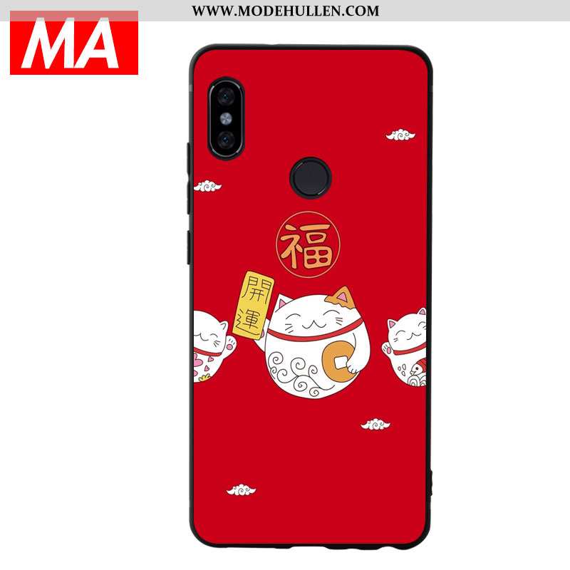 Hülle Xiaomi Mi A2 Weiche Silikon Mini Case Nette Reichtum Jugend Rote