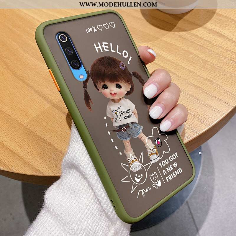 Hülle Xiaomi Mi A3 Kreativ Karikatur Mini Anti-sturz Persönlichkeit Nubuck Dünne Schwarz