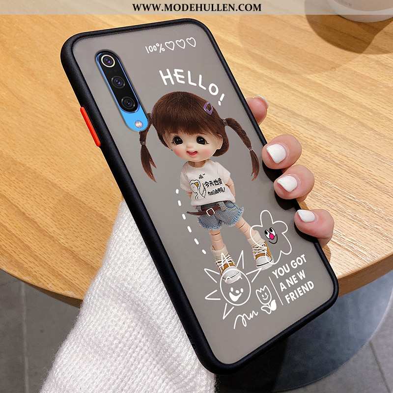 Hülle Xiaomi Mi A3 Kreativ Karikatur Mini Anti-sturz Persönlichkeit Nubuck Dünne Schwarz