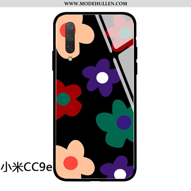 Hülle Xiaomi Mi A3 Kreativ Trend Blumen Case Schutz Persönlichkeit Handy Schwarz