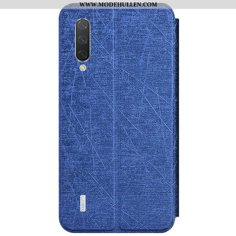 Hülle Xiaomi Mi A3 Schutz Lederhülle Case Mini Karte Handy Blau