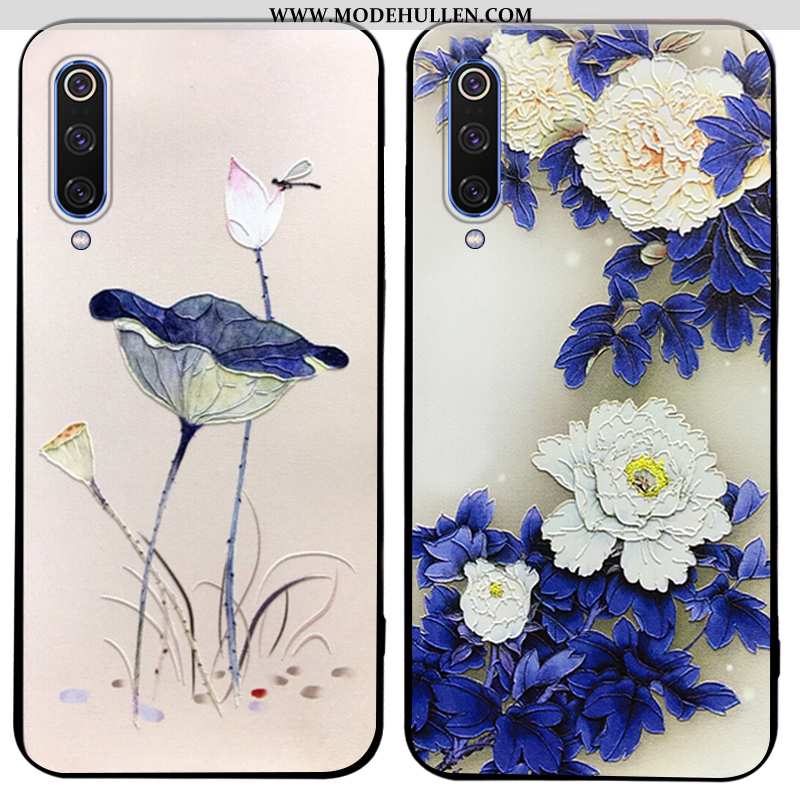 Hülle Xiaomi Mi A3 Schutz Persönlichkeit Anti-sturz Case Mini Chinesische Art Blau