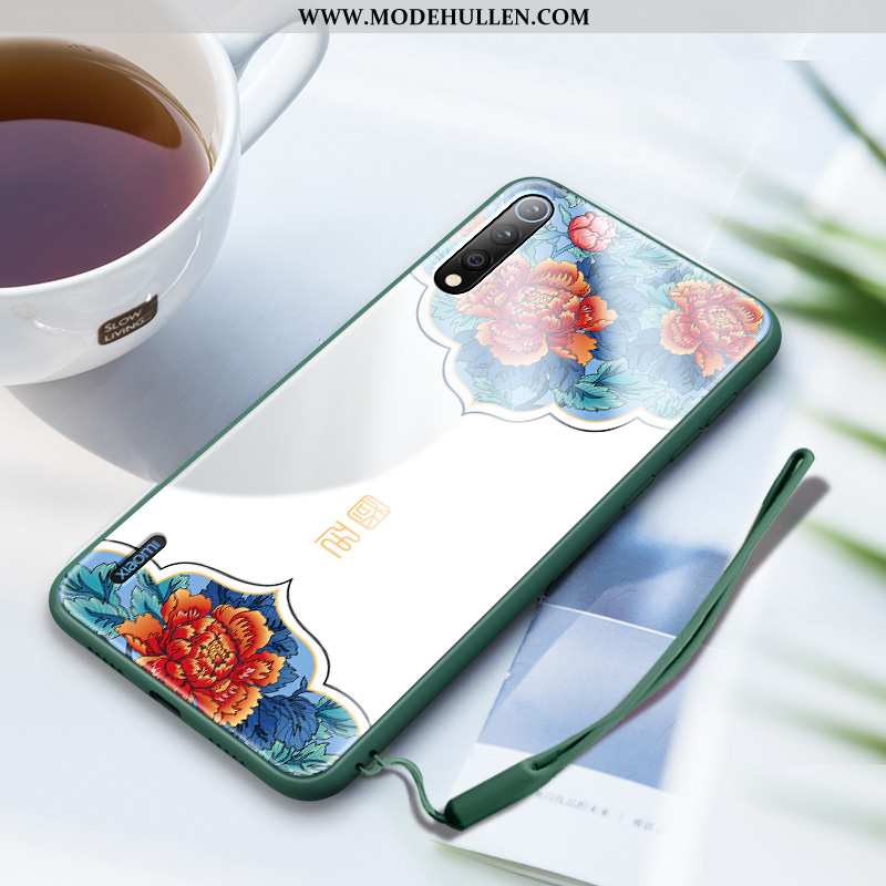 Hülle Xiaomi Mi A3 Silikon Schutz Hängende Verzierungen Trend Glas Spiegel Kunst Rote