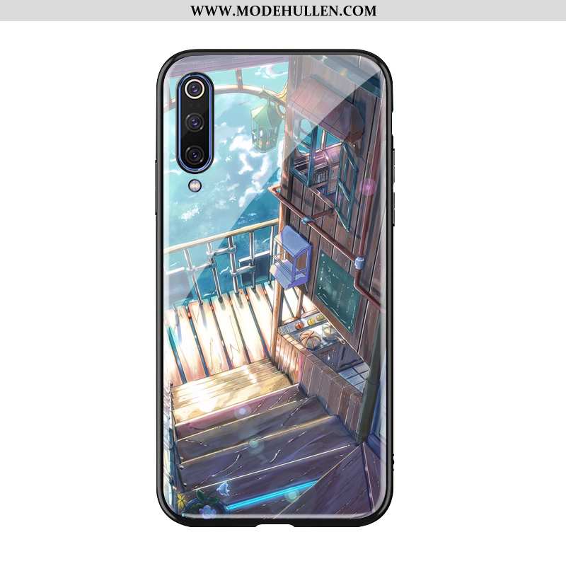 Hülle Xiaomi Mi A3 Weiche Silikon Jugend Spiegel Handy Mini Case Blau