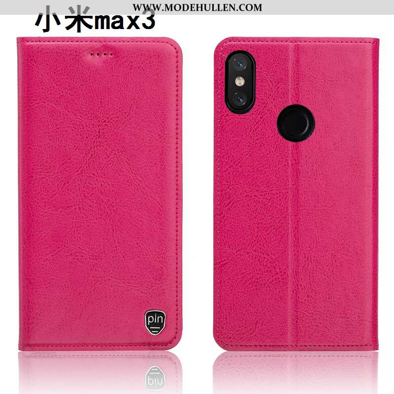 Hülle Xiaomi Mi Max 3 Echt Leder Schutz Braun Handy Alles Inklusive Case