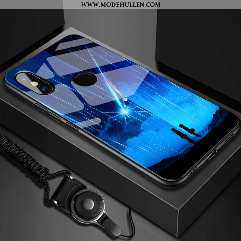 Hülle Xiaomi Mi Max 3 Glas Persönlichkeit Kreativ Schwarz Handy Mini