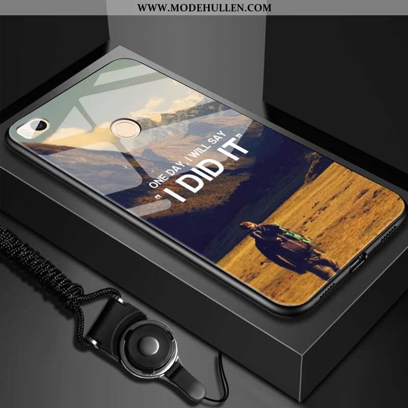 Hülle Xiaomi Mi Max 3 Glas Persönlichkeit Kreativ Schwarz Handy Mini