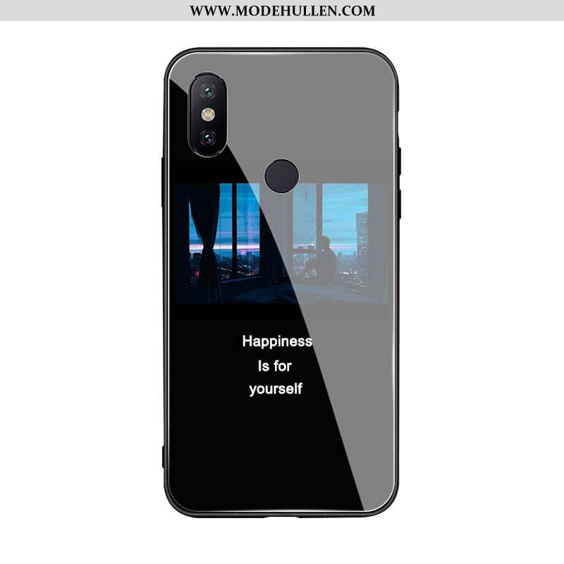 Hülle Xiaomi Mi Max 3 Glas Weiche Handy Temperieren Schwarz Alles Inklusive Case